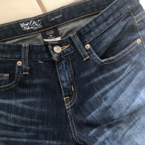 Mossimo Denim Boyfriend Jeans Semi Distressed Size 0R - Picture 9 of 11
